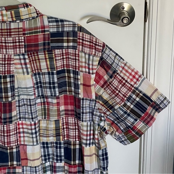 Brooks Brothers Patchwork Plaid madras Short Sleeve Button Down 35954 - Picture 5 of 13